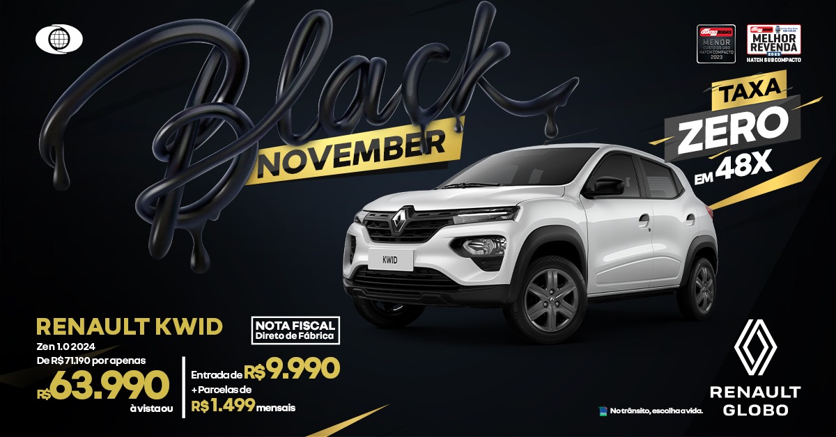 kwid com taxa zero em 48x