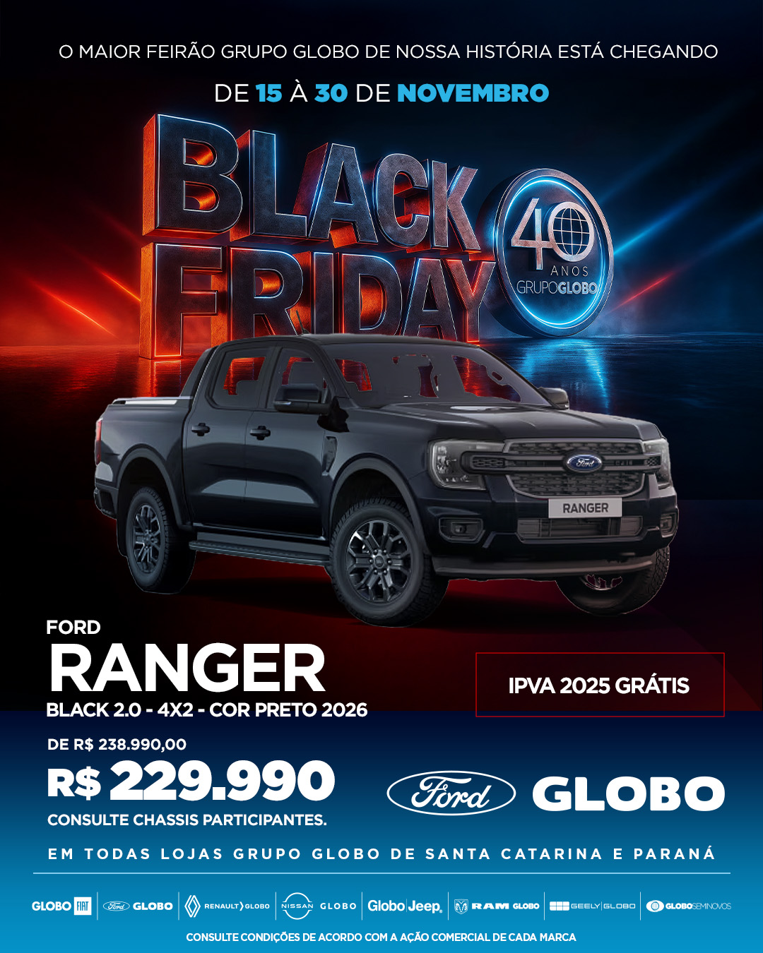 BF 40 Anos Grupo Globo